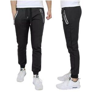 LYREBIRD ATELIER Slim Fit Fleece Jogger Sweatpants In‎ Charcoal - Size Large